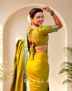 Mehendi Green Soft Patola Silk Saree with Bandhani Weaves & Rich Zari Border