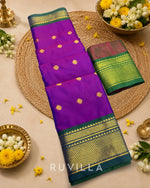 Two Tone Border Silk Cotton Saree.