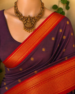 Two Tone Border Silk Cotton Saree.