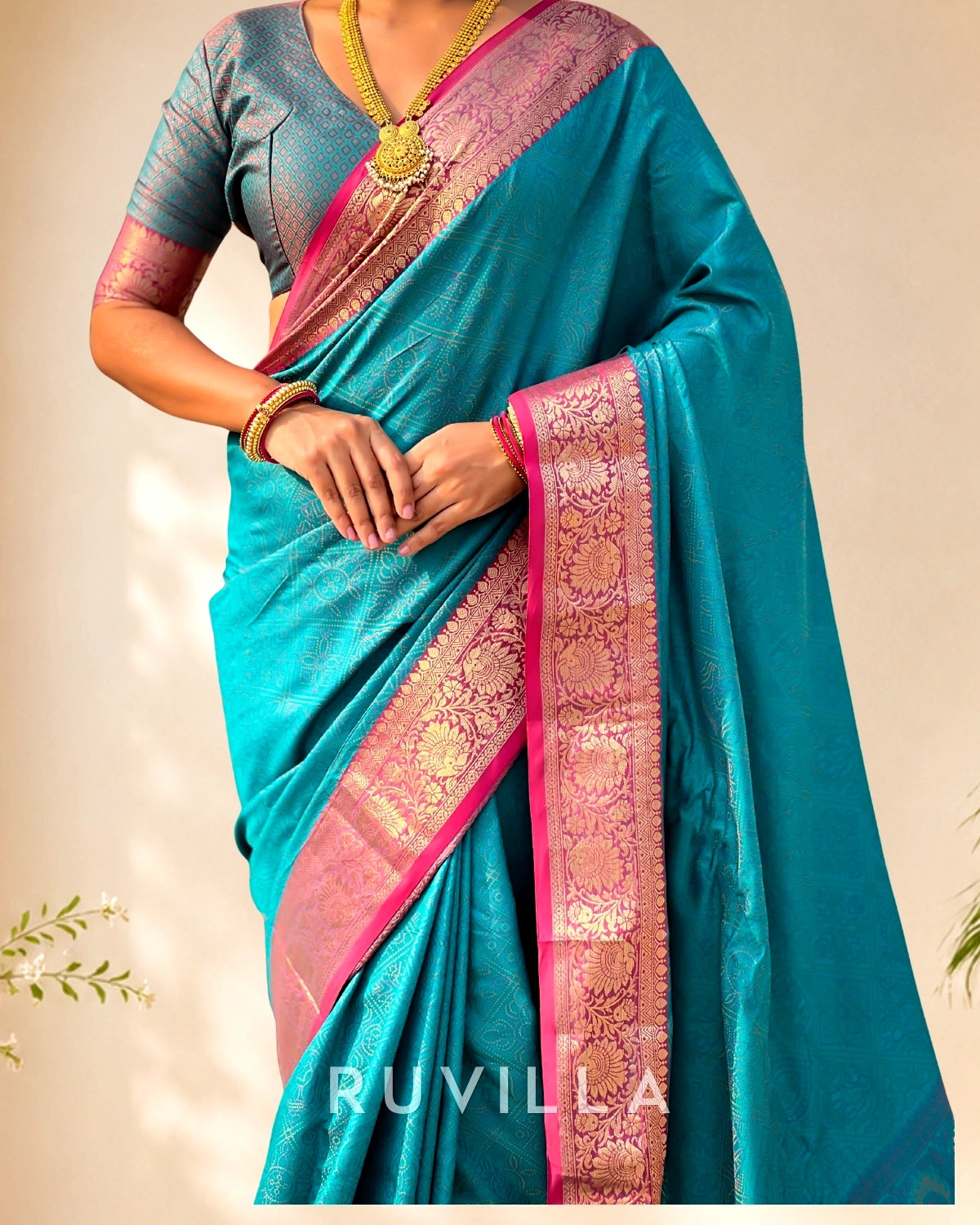 Royal Blue Soft Patola Silk Saree with Bandhani Weaves & Rich Zari Border