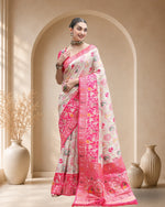 Premium Banarasi Silk Patola Saree with Meena & Zari Weaving Rich Pallu