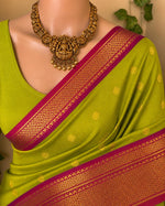 Two Tone Border Silk Cotton Saree.