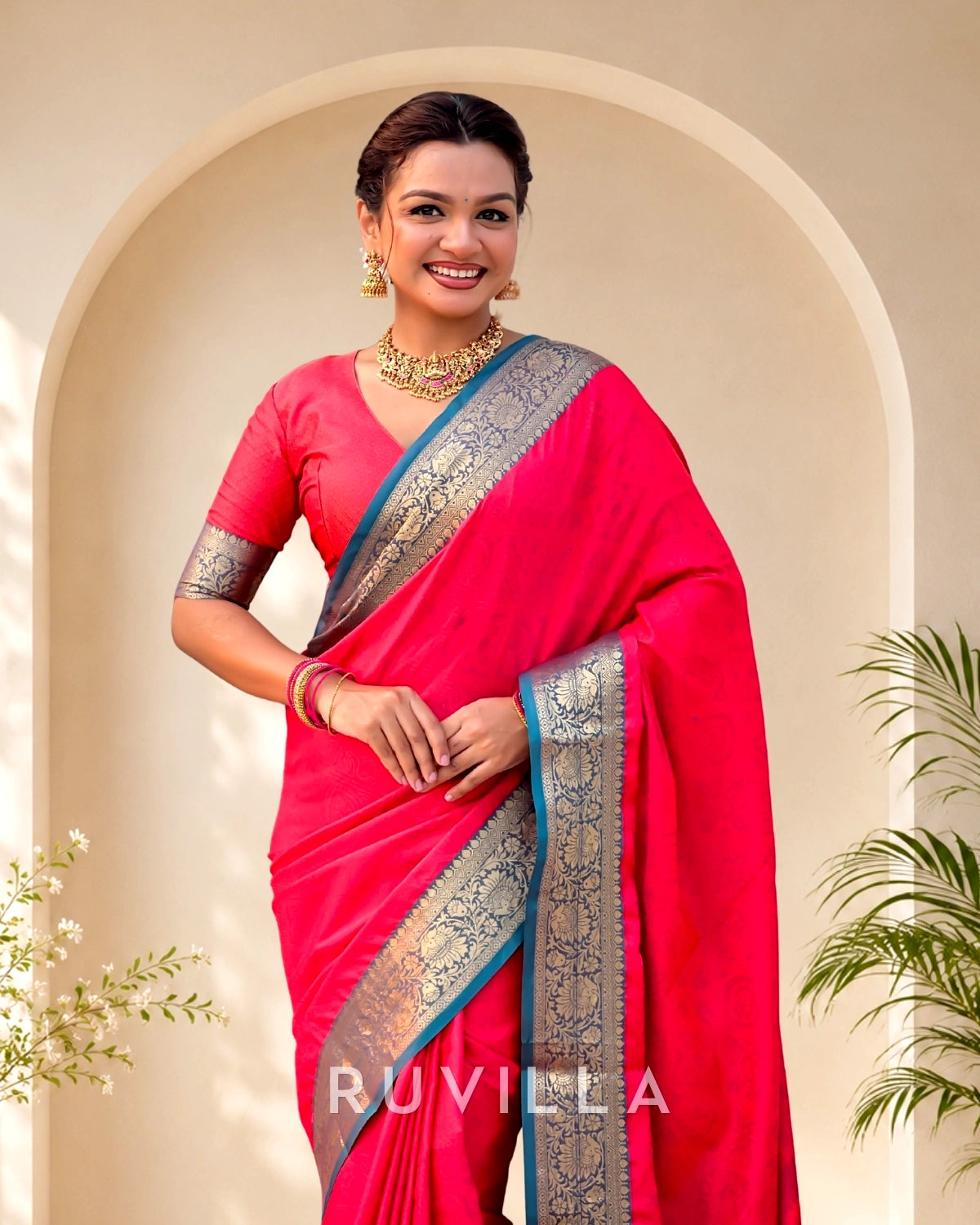 Light Pink Soft Patola Silk Saree with Bandhani Weaves & Rich Zari Border