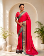 Light Pink Soft Patola Silk Saree with Bandhani Weaves & Rich Zari Border