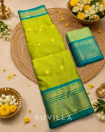Two Tone Border Silk Cotton Saree.