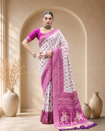 Premium Banarasi Silk Patola Saree with Meena & Zari Weaving Rich Pallu