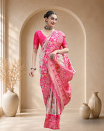 Premium Banarasi Silk Patola Saree with Meena & Zari Weaving Rich Pallu